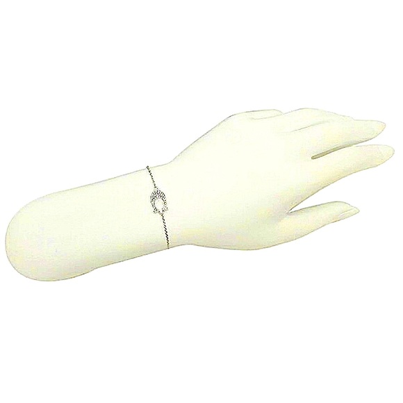 COACH Signature Slider Pave Bracelet Silver & Swarovski crystals & dust bag NWT - Picture 4 of 8